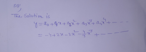 Sol The Solution is y=do+an+azut asnt apat =-4+2u_zu - 지 +
