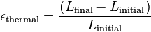 finalJinitial €thermal- Linitial