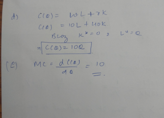 d) Lu=0 C(O) = WLtok co) = 10L tuok. Broz K²=0 & acca)= 100 Mc = dcco) = 10 do Ice