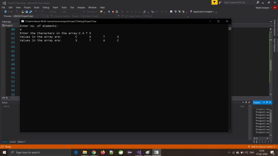 0 Quick launch cu Quick Launch (Ctrl+Q) - X Mohit Jiwnani MJ Help . ? Application Insights = A Project7 (Running) - Microsoft