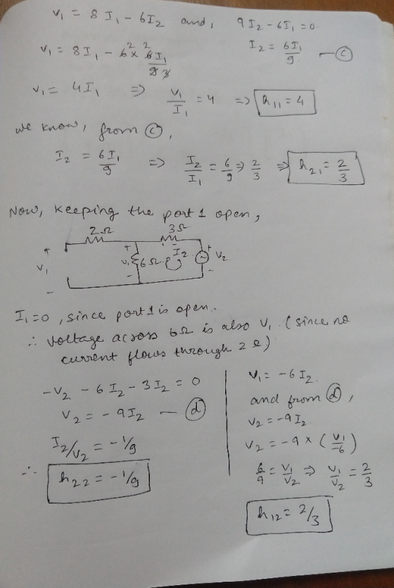 i8J-6 I2 and - I2: 6T 2 2 ニ>|A=4 4 1 we knons grom T2 6I 2 3 Now, keeping the pot t open 3.5 2.2 エ2 o,since portt in opem. vo