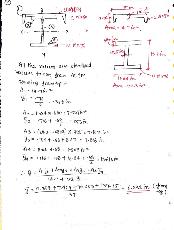-716in 3-716 aSKs1 Avea 14-7 m X X 680 fm -w 16x7 18.2im 42S standand All the values aue Values taken ram ASTM. W18x76 11-04