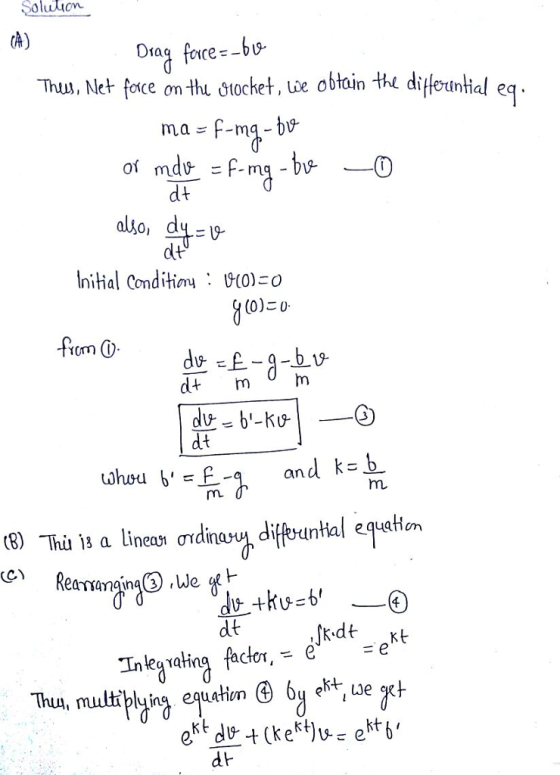 Soliton Drag face- bo Thus, Net foce on thu stocet, lue obtoin difeuntal eq Initial Condition : g(0)-o dt m Uhm and ko (8) Th