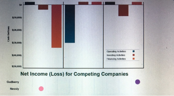 $(10,000) $(20,000) Cash Outflows $(30,000) $(40,000) Operating Activities Investing Activities Financing Activities $(50,000