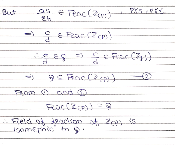Butas e Feac (ZPPXS, PXE. =) G E Feac-fZcps €о эсе кос (1) =) as Feac (7(e)) - ② Fɛom and Fear (Z (R2) = 8 a Field of fractio