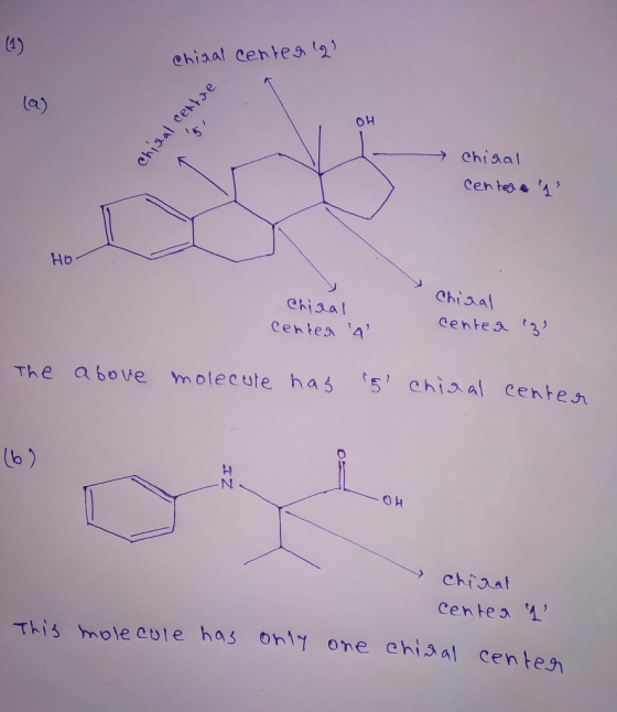 Chical center 2 la) 5 chiral centre Chinal center to HOT Chinal Chinal Center a center egg The above molecule has 5 chira