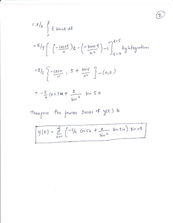 2 2/ t sinnt dt Cosnt 2 Sin 니어 Sin