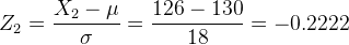 z) – 2 – + _ 126 – 130 = -0.222