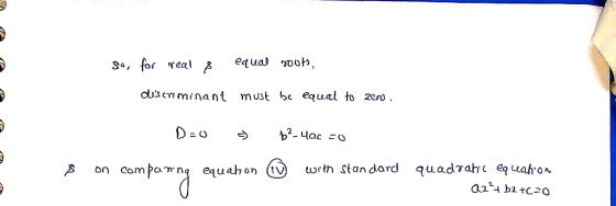 equal woh cusenminant must be equal to 20ro s on compamnq equahon IV Stan dard quadah eq aho