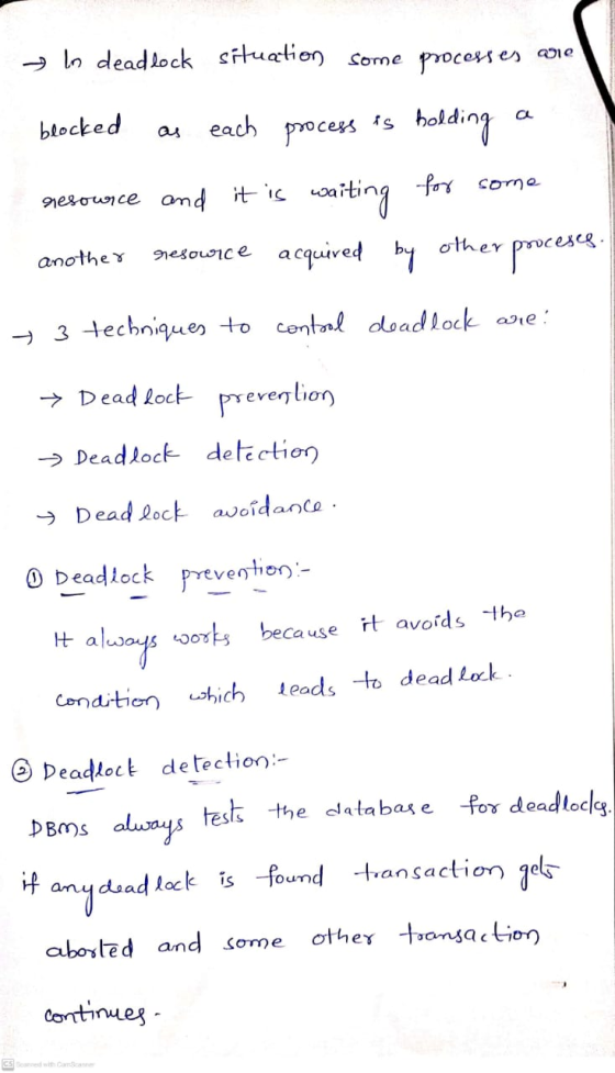 3 In deadlock situation some processes are is as blocked each process holding resource and it is waiting for some resource ac