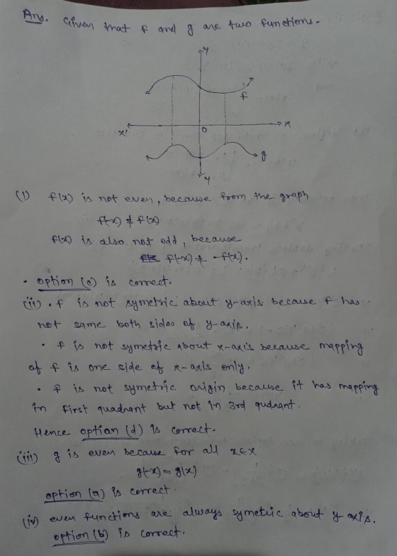 And civen that of and g are two functions - fla) is not even, because from the graph flex) & f (1) f(x) is also not add, beca