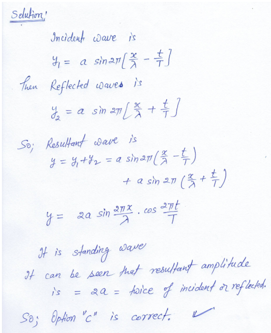 S olufian = a sina-5- Than Refleced asinan 0 cosよー F is standing wave on C is correc