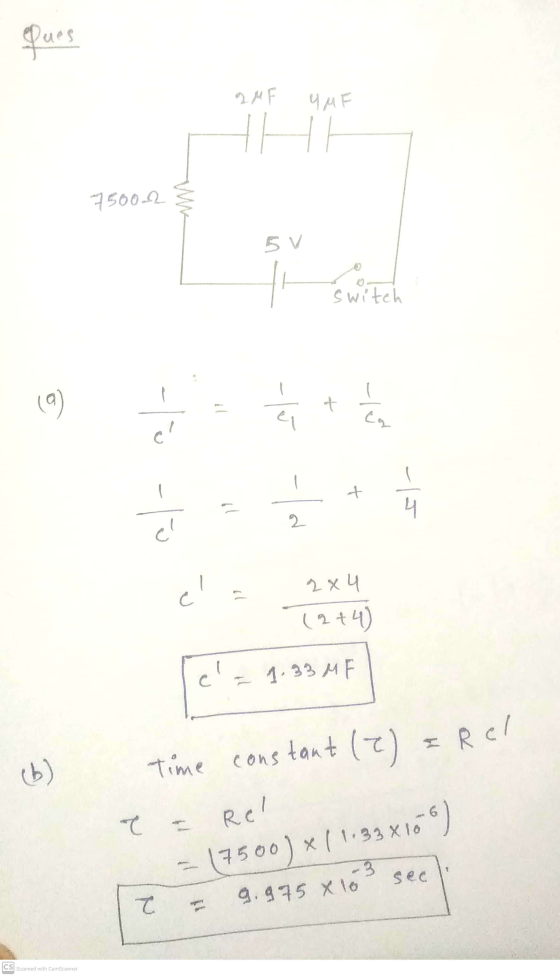 ques IME ЧАЕ 7500-2 5 V fowite switch (9) -| - t -15 c + a 4 el 2 el 2x 4 (2+4) c 1.33MF (6) Time constant (7) = Rel Rel (7