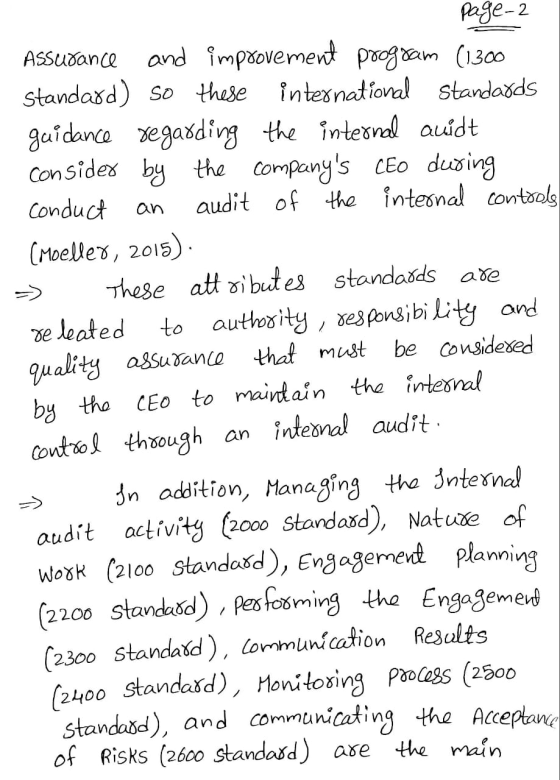 page-2 Assuðance and improvement poogram (1300 standard) so these international Standards guidance regarding the internal aui