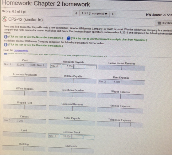 Homework: Chapter 2 homework 1 of 1 (1 complete) HW Score: 29.559 Score: 0.3 of 1 pt CP2-42 (similar to) Questio Anna and Zed