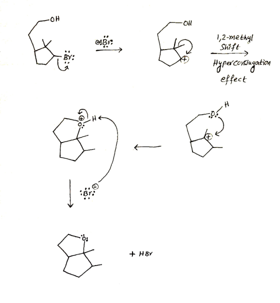 он OH GEBY: 1,2-methyl Shift Jucation effect + HBY