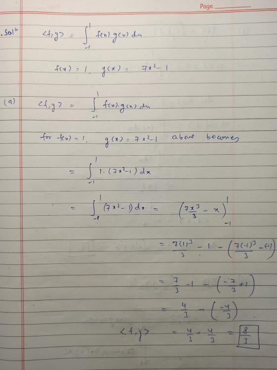 Page Sol <try3 = f S forgear.don . fon) = 1, g(x) = 7A2_, a) ef, go fen). gen) du for tlus = 1, above beunes g(x)= 7x²_1 1.