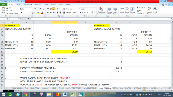STATS - Microsoft Excel (Product Activation Failed) Add-Ins File Home Insert Page Layout Formulas Data Review View - 2x % Cut