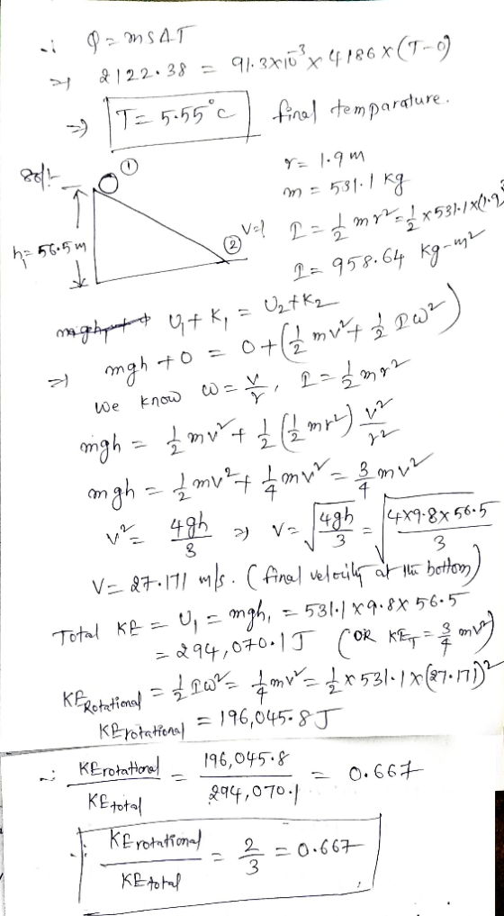 si 9-MSAT sy 212238 = 91.3 mjöx (186*(1-0) T=555*c final temparature. 8= 1.am m = 531.1 kg h 56.5m @VP? 1 = 4 mm 5,4x531-4x0