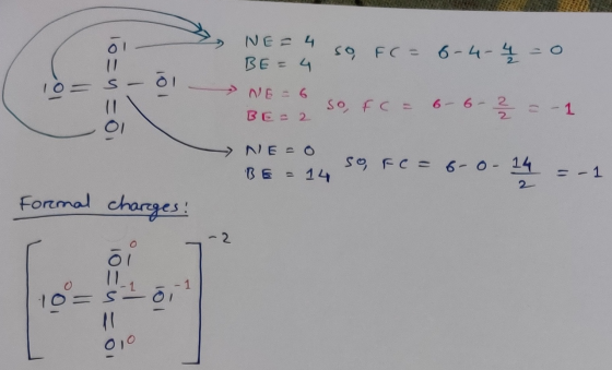 NEE 4 FC = 6-4- 65 O BE =4 NE6 6-6-2 So fC= BE 2 1 NE O So FC=6-0-14 B6 14 -1 Foremal charges -2 11 1 10 O1o O1