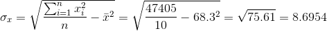 ΣΕ 13 ση - 12 = (47405 10 68.32 = 75.61 = 8.6954 n