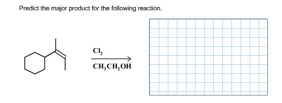 Predict the major product for the following reacti