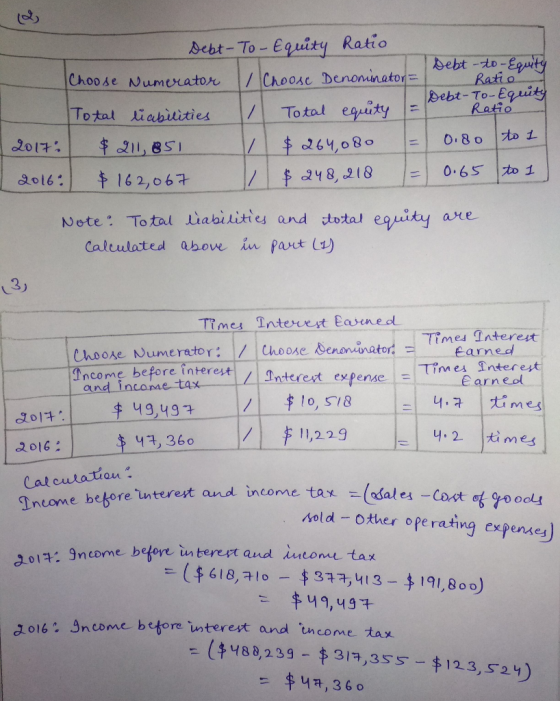 Debt-To-Equity Ratio Debt-to-Equity Choose Numerator / Choose Denominator Ratio Debt-To-Equity Total liabilities / Total equu
