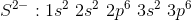 s2– : 1s2 2s2 2p6 3s2 3p-