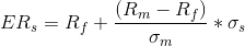 (Rm - Rf) ER, = R+