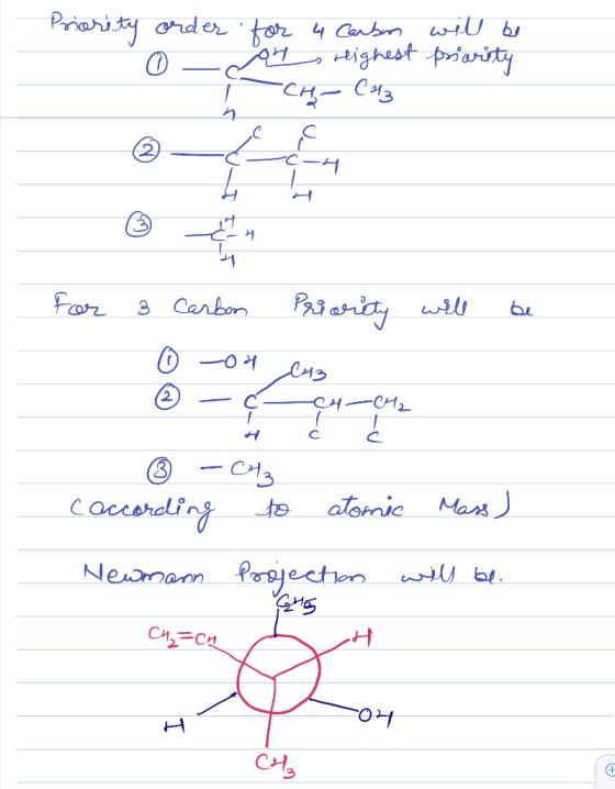 Priority order for 4 Ganbn will bs ighest piarity CH-CB о For з Cenbon -CH-CH2 C Mars caccerding domic Nemam Poryectlen w b C