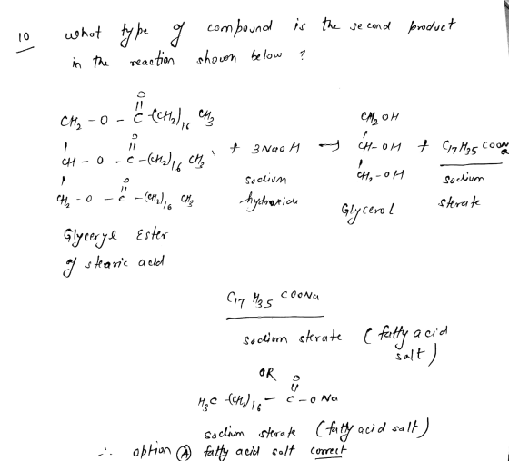 is the second product 10 ol what type g compound in the reaction reaction shown below 1 11 eethlis си, CH₂ -o- CH₂OH f 3 NaOH