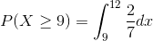 r12 2 P(X 2 9)