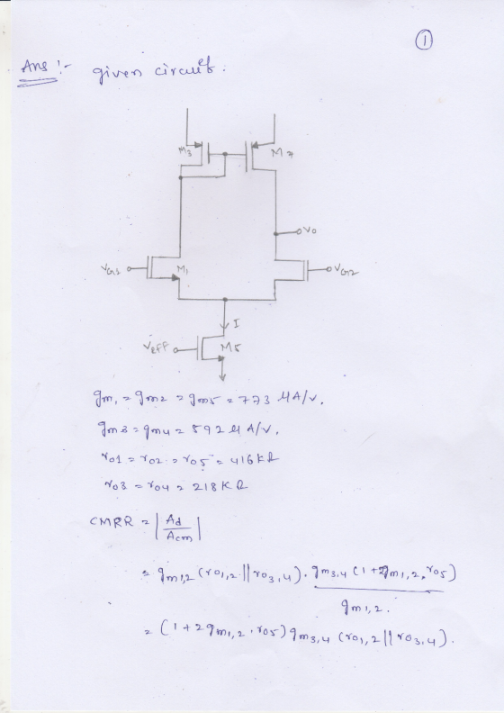 given circuit: Ma o Vans H M VI gom, a 9m2 agost 2773 MA/v. qm Bagmu2 892 41 A/N. No1 2002:2005 sulokk No 3. =8042218KR CMRR