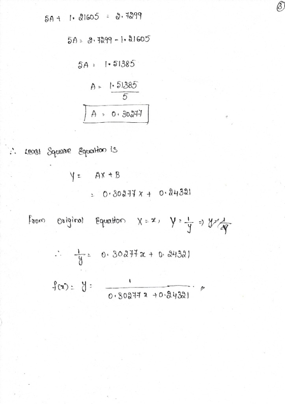 SA+ 1. 21605 : 2.4999 5A 7299 - 121605 SA: 1.51385 A: 1.51385 AS 0. 3027-1 :: coast Square Equation is Y: Ах + В 0.30271 x +