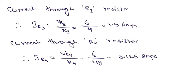 Ny Current through Ry resistor IRS= Vez 6 alis Amps current through Ru resistor riben a veure les 0.125 Amps UR