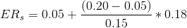 (0.20 – 0.05) ER, = 0.05+ -* 0.18 0.15