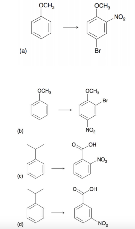 5-6 NO2 Br (а) осн, оснз Br NO2 (b) но NO2 (с) Он NO2 (d)
