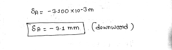 SA= -3.100 x10-3m SAE - 3.1 mm (downward )