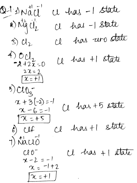 Oln Naci u has al state a) Nigel a has 1 state 1. 3) Cz a has zero state + Och 10 ce has t1 state 22=2 X=+1 5 Cloš l has th S