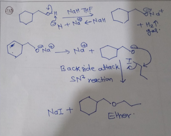 Backside attack SN² reaction V on Nalt NaIT Ether