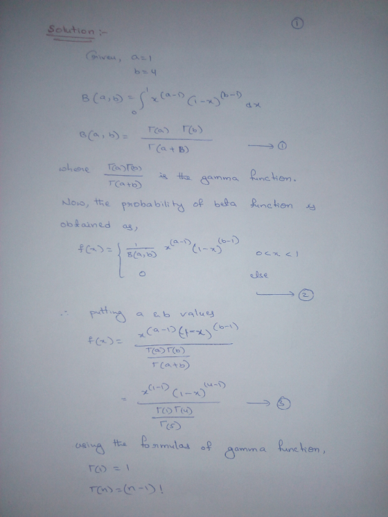 Solution Gwen, as b4 Ca-n TCa) (at B) TaTes Rincken. anma TCato Now the proba bili t of beta Rinchon obtained B(a,b lse &b va