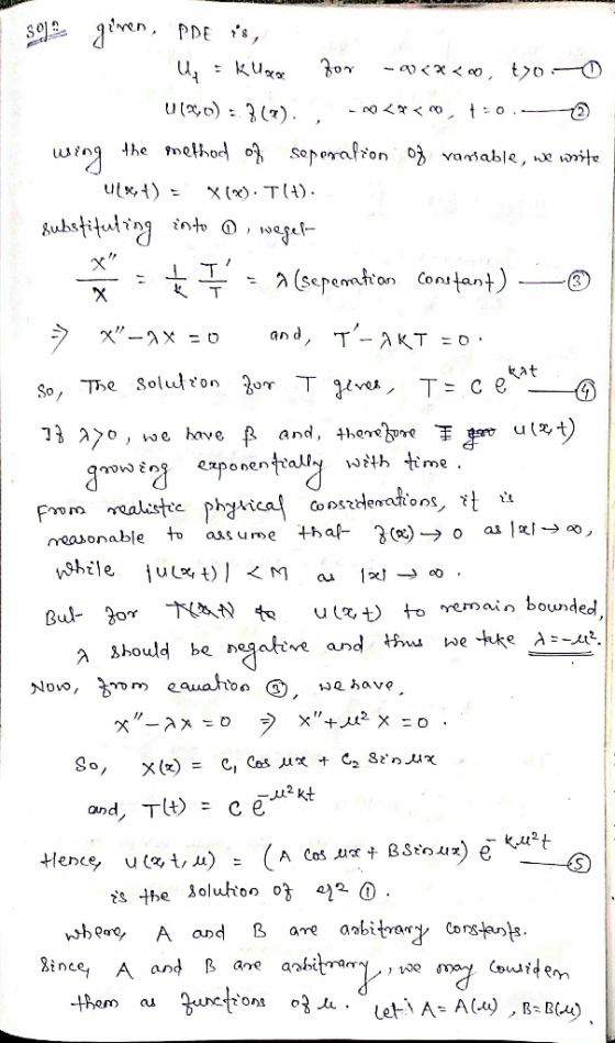 E som given, Poe is, Up : klage for -21<x<0, 120.40 112,0)=3(9). , 100<<*, =0.--- wing the method of soperation of variable,