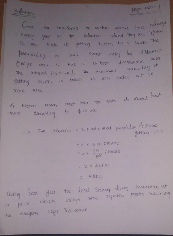 Solution Page No - 1 their holidays s spend Liven the thousands of susters spend their every year on the selection island. Th