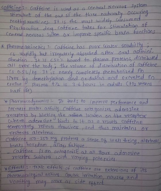 caffeinels- (effeine is used as a centsal Neviaus shimulant of the out sf the thiee nahoahy occunng methyl xanthines. 11 is t