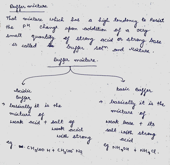 Buffer mixture which has to Resist That miature the ph change quantity small a high tendency upon addition of very of strong
