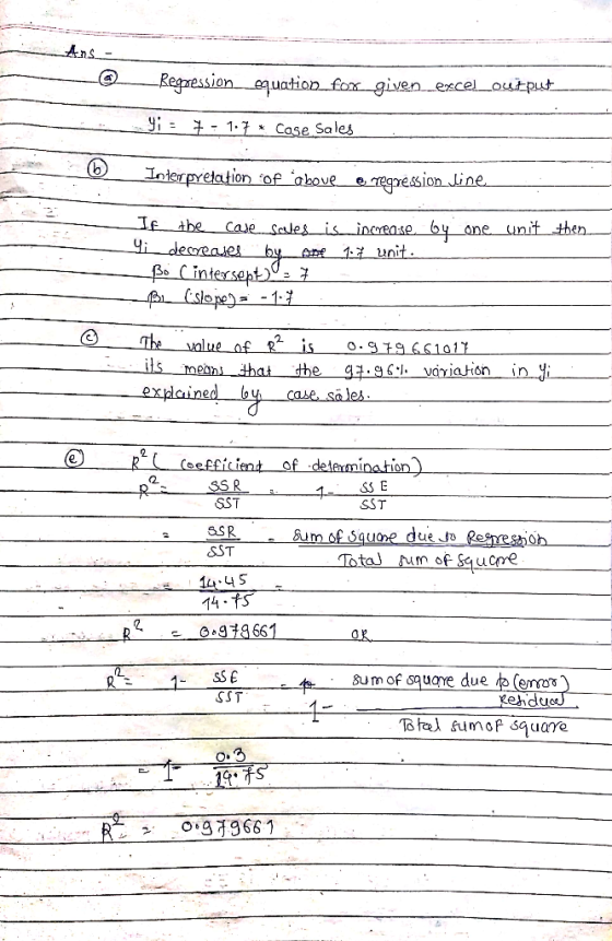 Yi 1.7Case Sales Lnter 10 riation 2. SS R SST SSR SST 4S SST Su due Ja tal um of Sq uce 14-TS SS E SST 8um of square due (os