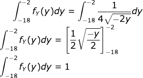 Lacondy Landovanos -18 1-2 fy(y)dy = 1 J-18