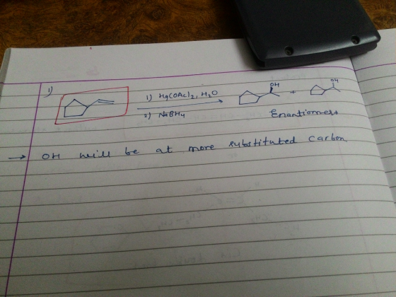 7 h 1 MgCOACI2, 4, 0 2) Na Bhy A no + o Enantioment OH heill be at more Rubstituted carton