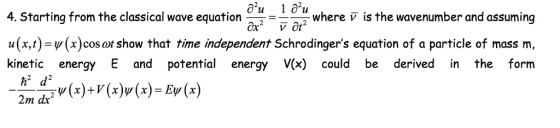 02u 1 02u 4. Starting from the classical wave equa