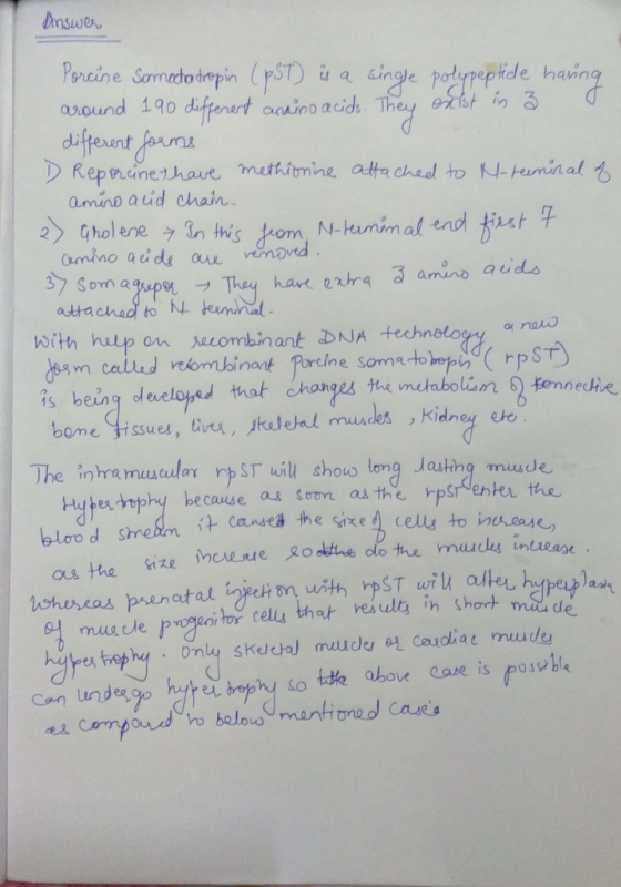 answe anound 1q0 di anuino acids. Th Repmune, bare methionine atte che to KJ-teminal? amino auid chain N-tumi m called rekombinant Porcine s is being dleveloed that changes the meabolim STD onnedtie The inhra muscular rp ST twil chow long Jasting muude etophy because as seom asthe rprdenter the cansed the sixe cells to iease blood S ? muscle Can Urdeng?hyte.bepnl so tdk above case is fouwble ?? 70 por?.sb The ble aa?